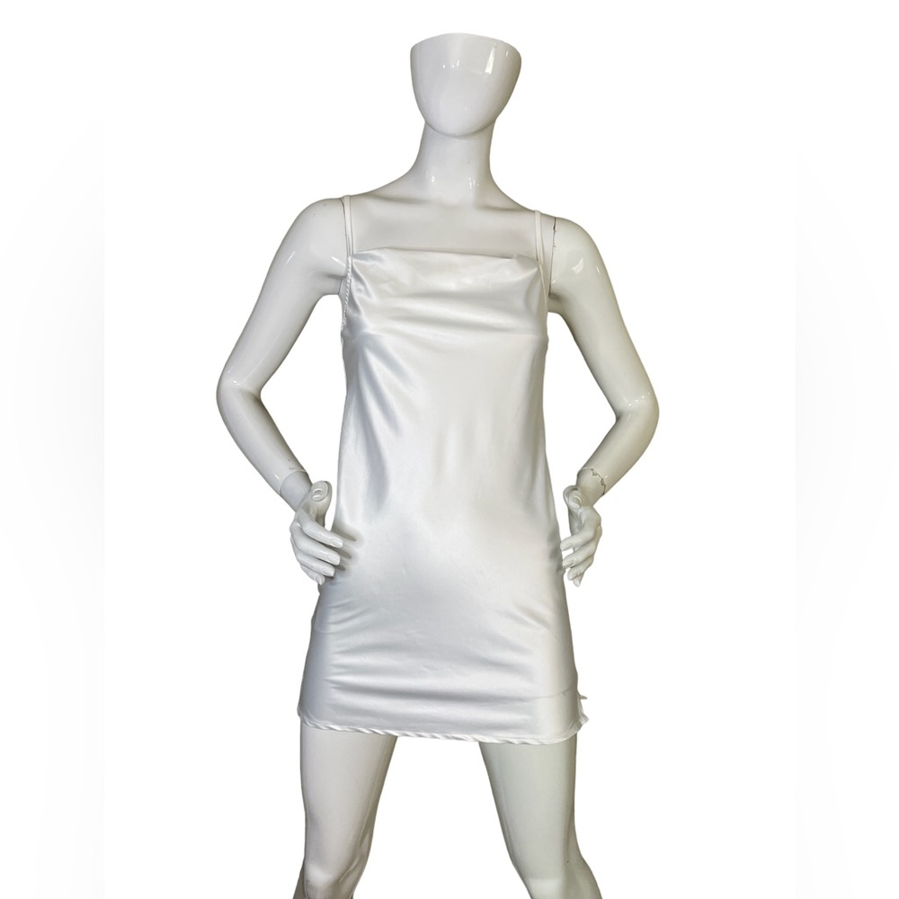 Heiress NWT white graduation mini slip dress (XXS)